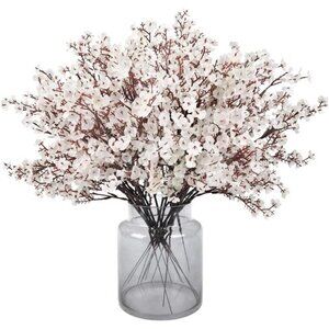 New Baby Breath Artificial Flowers 16 Bundles White Real Touch Fake Flowers Silk